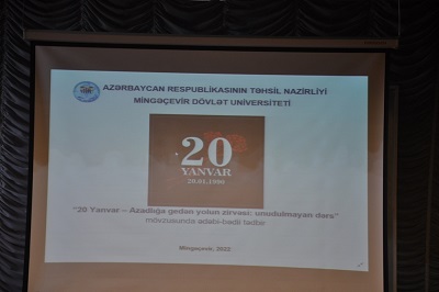 Mingəçevir Dövlət Universitetində ədəbi-bədii tədbir keçirilib