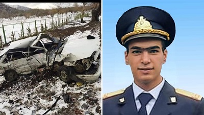 22 yaşlı polis əməkdaşı ağır qəzada öldü (FOTOLAR)