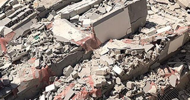 Bakıda tikilməkdə olan bina çökdü (FOTO)