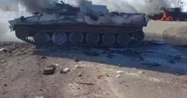 Ukrayna hərbçiləri Makarov yaxınlığında Rusiya texnika karvanını əhatəyə alıb
