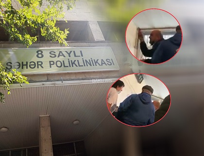 Bakıda poliklinikada ödəniş davası – VİDEO