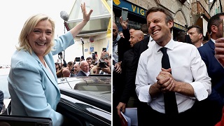 Makron prezident seçkilərində Le Penə qalib gəldi