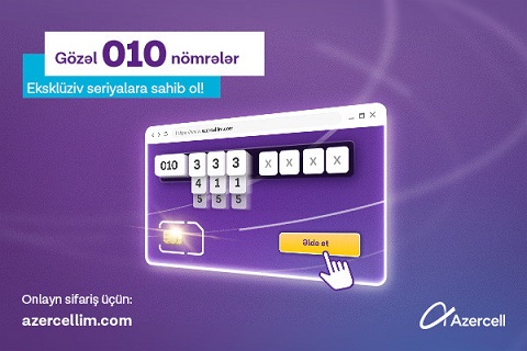 Azercell “010” prefiksli” yeni nömrələri satışa çıxarıb