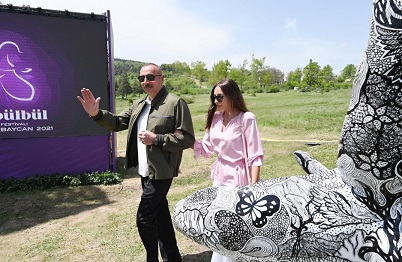 Prezident və xanımı “Xarıbülbül” Festivalında
