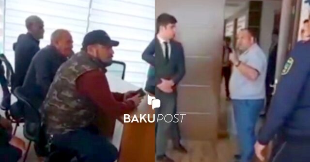 İcra başçısı ilə şəhid ailələri arasında qarşıdurma- VİDEO