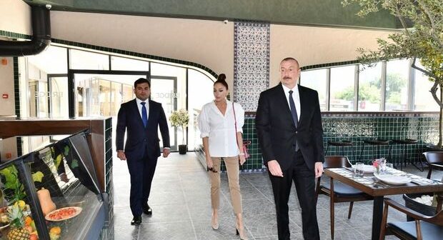 İlham Əliyev və Mehriban Əliyeva “Şərq Bazarı” kompleksinin açılışında – FOTO/VİDEO