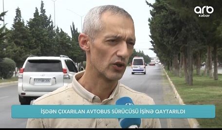 Sumqayıtda qadına təpik atan sürücü işinə qaytarıldı – VİDEO
