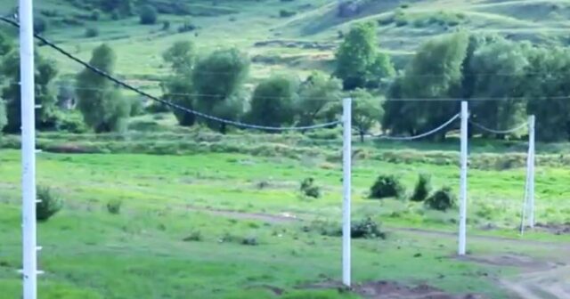 Laçın rayonunda yeni elektrik xətti çəkilib (VİDEO)