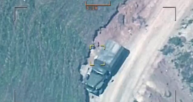 Azərbaycan PUA-sı erməni terrorçularının hərbi avtomobilini məhv edib – GÖRÜNTÜLƏR