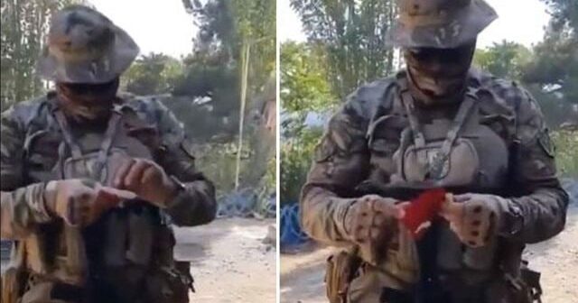 Laçından VİDEO paylaşan hərbçimiz Türkiyə mətbuatında gündəm oldu