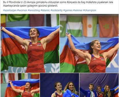 Güləş Federasiyasından biabırçı başlıq: Qalib gələn xanım güləşçimizi belə təqdim etdilər