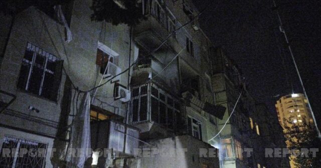 Xırdalanda yaşayış binasında partlayış olub – 4 nəfər xəsarət alıb- VİDEO