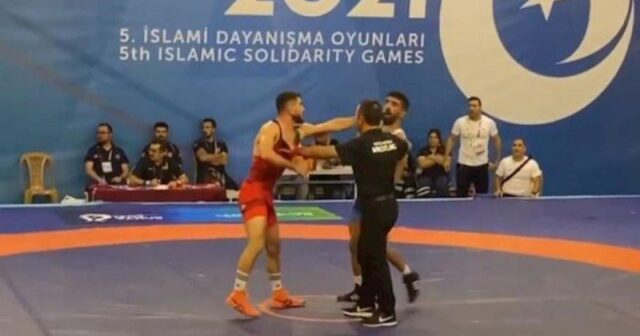 Hacı Əliyevlə iranlı güləşçi arasında DAVA DÜŞDÜ – ANBAAN VİDEO