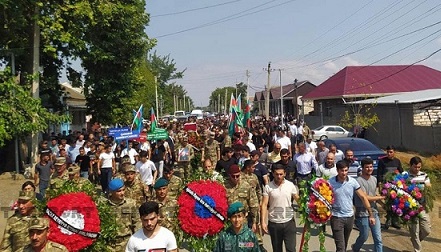 Şəhid Tahir Əliyev Ağstafada dəfn olundu – FOTOLAR
