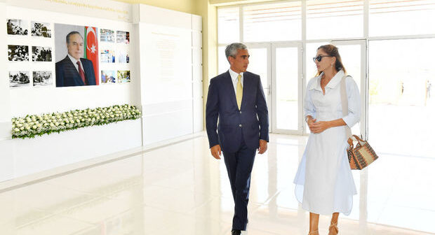 Mehriban Əliyeva orta məktəb və körpələr evi-uşaq bağçasının açılışında iştirak edib – FOTO