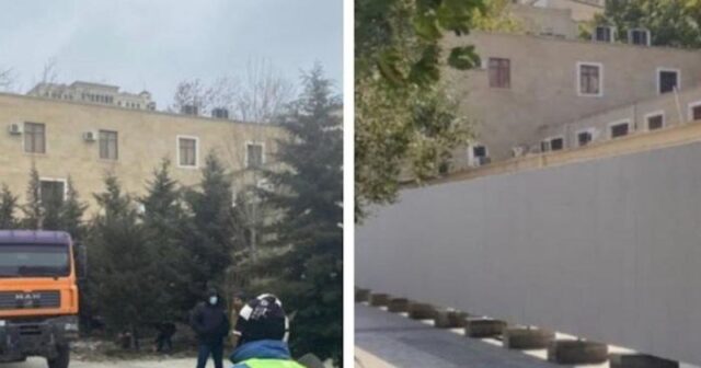 Bakının mərkəzində əvvəl ağacları çıxardılar, indi də obyekt tikirlər – Fotolar