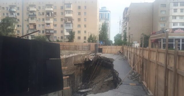 Qanunlara meydan oxuyan “İnter” MMC Bakıda yolu dağıtdı və sakinləri susuz qoydu (FOTO)