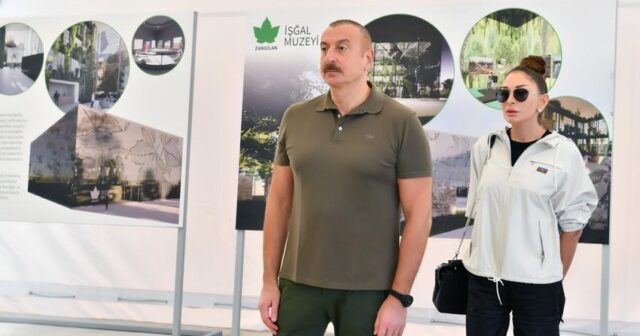 Prezident və birinci xanım Qubadlıda İşğal və Zəfər muzeylərinin təməlqoyma mərasimində iştirak ediblər