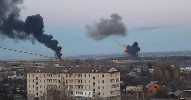 Kiyevə atılan raketlərdən biri Zelenskinin ofisinin yaxınlığında partlayıb