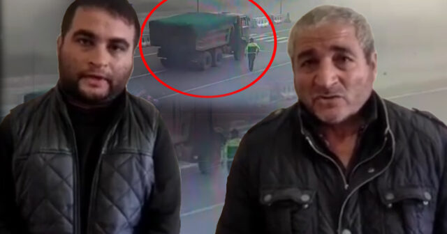 Ata və oğul “Kamaz”ı polislərin üzərinə sürdü – ANBAAN VİDEO