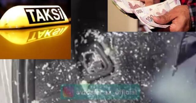 Taksi sürücüsü yükə görə sərnişinlərlə mübahisə etdi – VİDEO