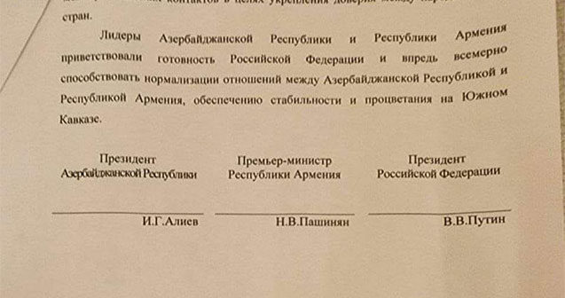 Üçtərəfli görüşə dair Soçi Bəyanatı – TAM MƏTN