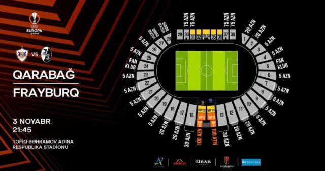 “Qarabağ” – “Frayburq” matçının biletləri satışa çıxarıldı