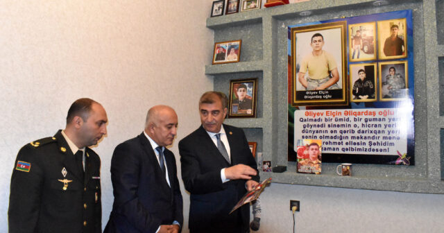 Vətən müharibəsinin şəhidləri Elçin Əliyevin və Elnur Qarayevin  ailələri ziyarət olunub
