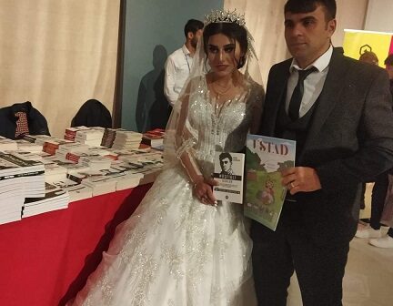 GƏNCƏDƏ BƏYLƏ GƏLİN KİTAB SƏRGİSİNƏ GƏLDİ