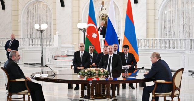 Azərbaycan, Rusiya, Ermənistan liderlərinin Soçi görüşündən yeni kadrlar – VİDEO