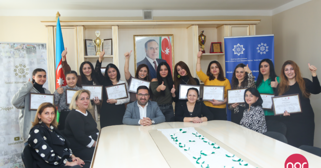 “Nar”ın eşitmə məhdudiyyətli şəxslər üçün peşə təlimlərinin ilk mərhələsi başa çatdı