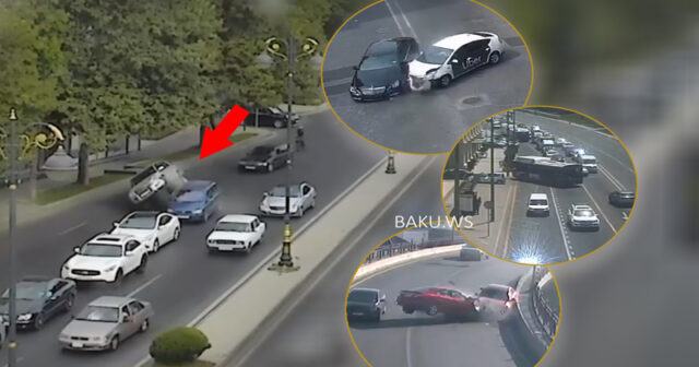 Bakıda baş verən qəzaların görüntüləri yayıldı – ANBAAN VİDEOLAR