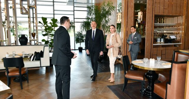 Prezidentlə xanımı hotel açılışına qatıldı