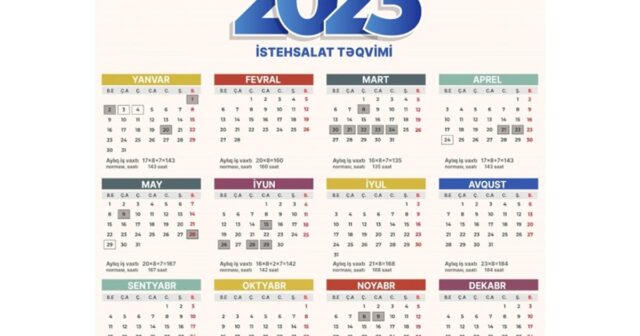 2023-cü ilin qeyri iş günləri