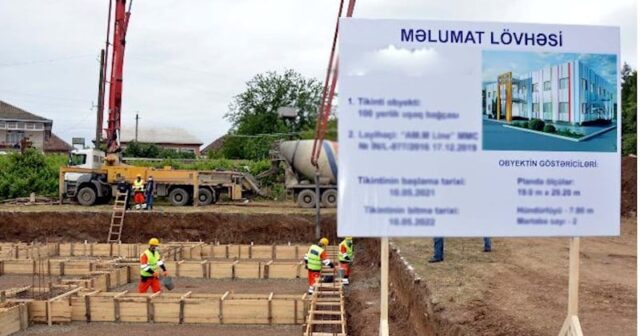 MİDA tikinti ilə bağlı məlumat lövhəsini 3,2 min manata hazırladır