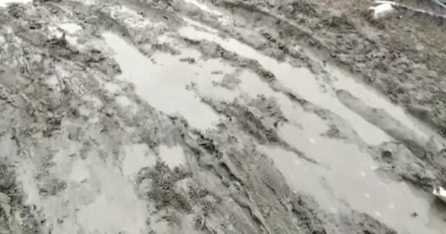 İsmayıllının Çəmənli kəndinin yolu bərbad vəziyyətə düşüb-FOTO