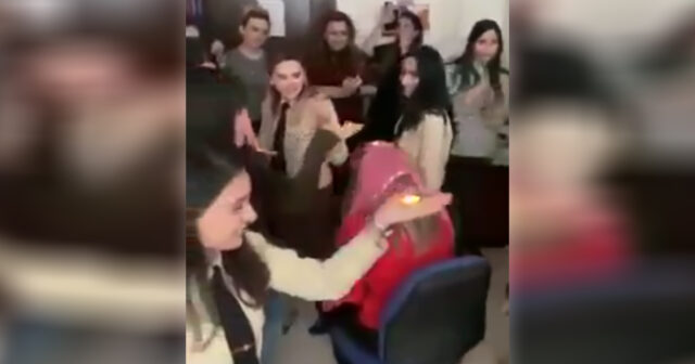 FHN binasından yeni görüntü: Xanım işçilər xına yaxdılar – VİDEO
