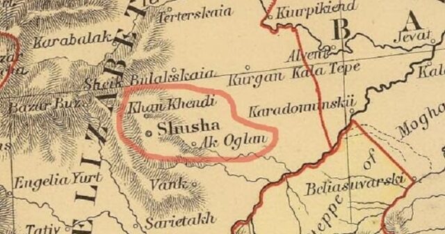 Stenfordun 1901-ci ilə aid xəritəsi: Xankəndi – Foto