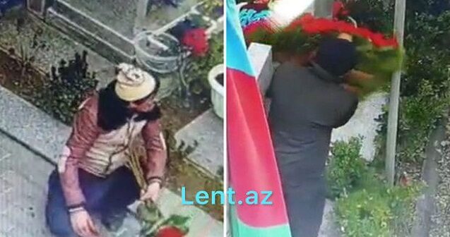 Şəhid məzarlarına qoyulan güllər oğurlanıb? – Video