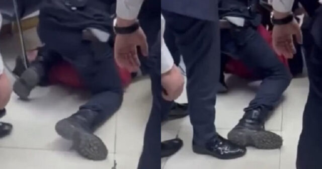 Bakıda banka hücum edən şəxsin zərərsizləşdirilmə anı – VİDEO