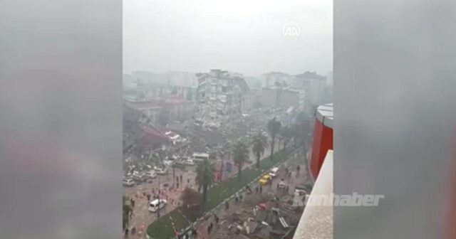 TÜRKİYƏDƏ BAŞ VERƏN ZƏLZƏLƏNİN İK HAVA GÖRÜNTÜSÜ – VİDEO