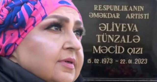 Tünzalə Əliyevanın MƏZAR DAŞININ GÖRÜNTÜSÜ – FOTO