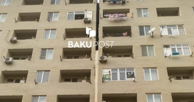 “Kristal Abşeron”un tikdiyi bina əyildi: sakinlər təhlükədə – FOTO,VİDEO