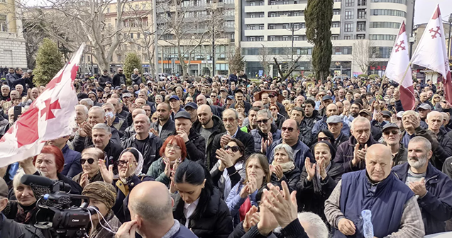 Tbilisidə yenə etiraz aksiyası keçirilir – Video