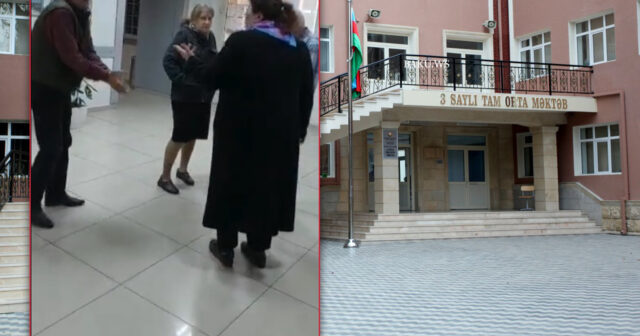 Bakının daha bir məktəbində qalmaqal – Direktor məktəbin qapısını bağlatdırıb… – VİDEO