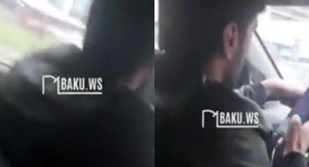 Bakıda taksi sürücüsü ilə qadın sərnişin arasında mübahisə – VİDEO