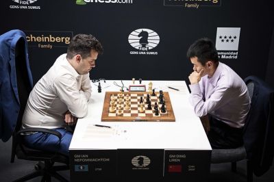 Din Liren şahmat tacı uğrunda dueldə ümumi hesabı bərabərləşdirib