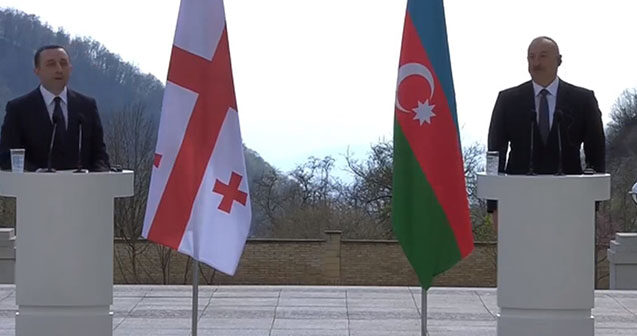 İlham Əliyev və İrakli Qaribaşvili mətbuata birgə bəyanatla çıxış edirlər – Canlı