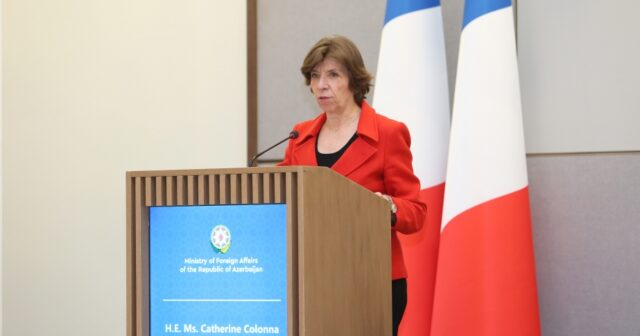 “FRANSA VƏ Aİ-NİN AZƏRBAYCAN VƏ ERMƏNİSTAN MÜNASİBƏTLƏRİNDƏ MƏQSƏDİ SÜLHÜN BƏRPASIDIR” – KETRİN KOLONNA