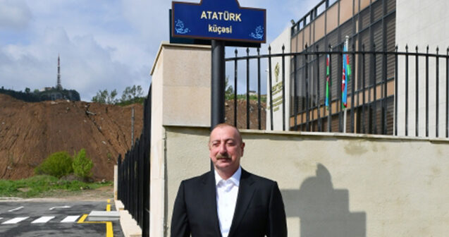 Prezident Şuşada Atatürk küçəsində… – Foto